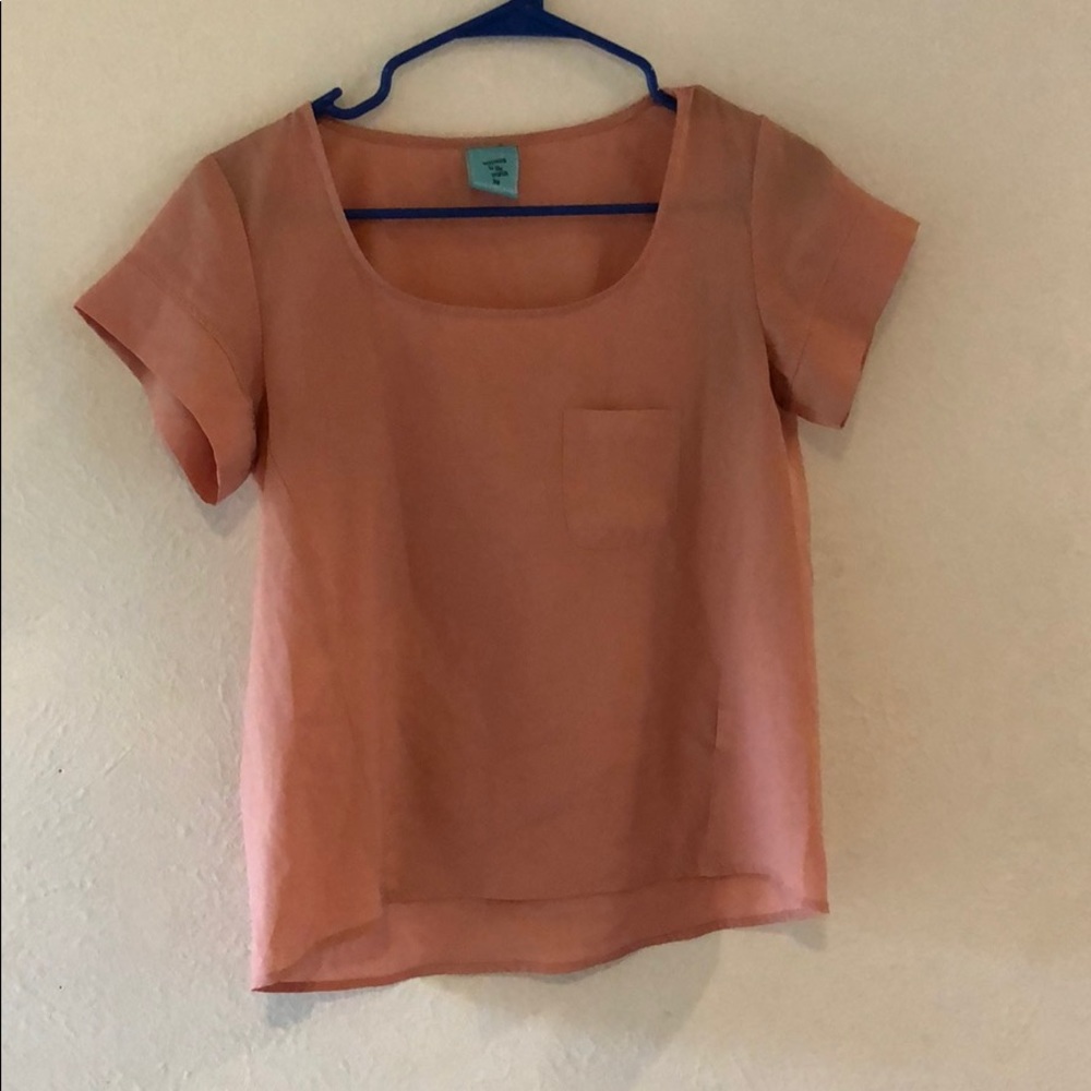 Light pink short sleeve blouse